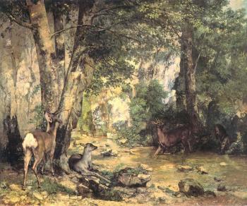 Gustave Courbet : Shelter of the Roe Deer at the Stream of Plaisir-Fontaine, Doubs